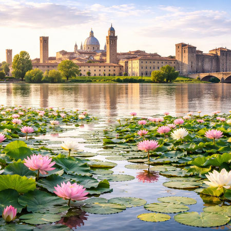 Luglio sorprendente: la fioritura del loto sul Mincio